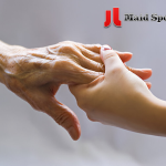 Elderly hands reaching out for reliable caregiver