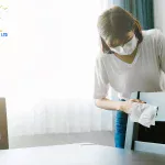 Transfer Maid is cleaning the chair in Bishan, Serangoon, Toa Payoh, Novena